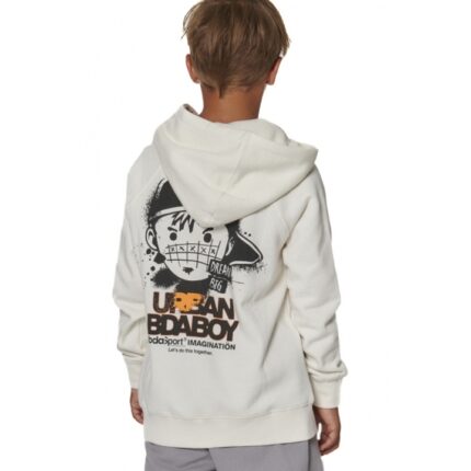 Body Action Hooded Jacket Star White Παιδική Ζακέτα με Κουκούλα Λευκή