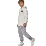 Body Action Hooded Jacket Star White Παιδική Ζακέτα με Κουκούλα Λευκή