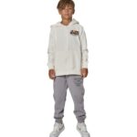 Body Action Hooded Jacket Star White Παιδική Ζακέτα με Κουκούλα Λευκή