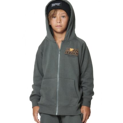 Body Action Hooded Jacket Balsam Green Παιδική Ζακέτα με Κουκούλα Λαδί