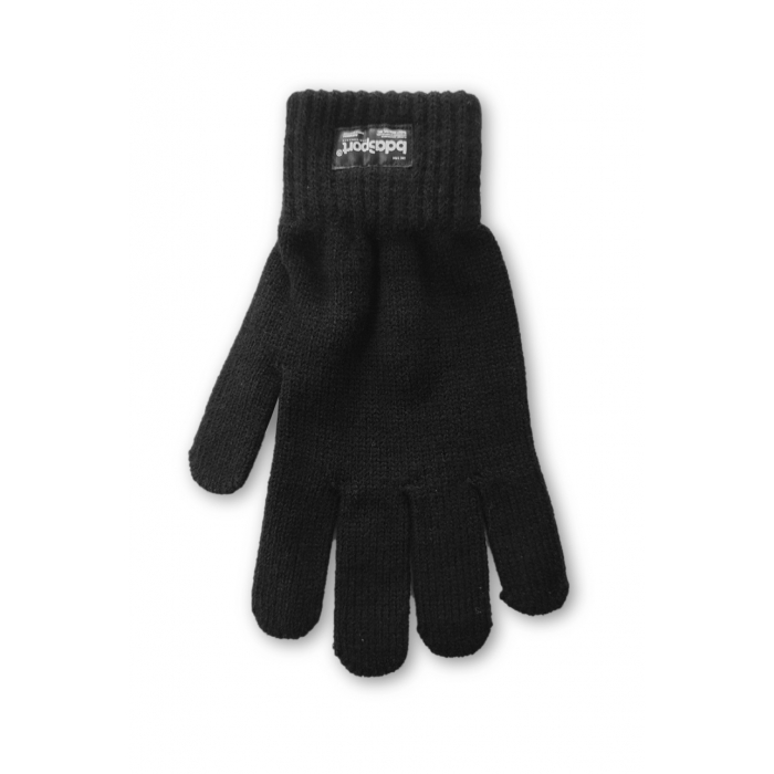 Body Action Ribbed Knit Gloves Black Γάντια Πλεκτά Μαύρα