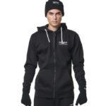Body Action Ribbed Knit Gloves Black Γάντια Πλεκτά Μαύρα