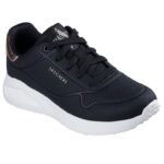 Skechers Uno Lite - Shimmer Along Γυναικεία Sneakers Μαύρα