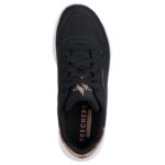 Skechers Uno Lite - Shimmer Along Γυναικεία Sneakers Μαύρα