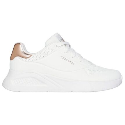 Skechers Uno Lite - Shimmer Along Γυναικεία Sneakers Λευκά