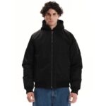 Emerson Flight Jacket With Removable Hood Ανδρικό Μπουφάν Με Αποσπώμενη Κουκούλα Μαύρο