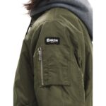 Emerson Flight Jacket With Removable Hood Ανδρικό Μπουφάν Με Αποσπώμενη Κουκούλα Λαδί
