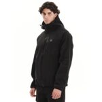 Emerson Hooded Raglan Bonded Bomber Jacket Ανδρικό Μπουφάν Με Κουκούλα Μαύρο