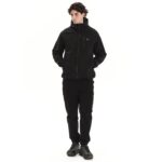 Emerson Hooded Raglan Bonded Bomber Jacket Ανδρικό Μπουφάν Με Κουκούλα Μαύρο