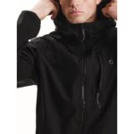 Emerson Hooded Raglan Bonded Bomber Jacket Ανδρικό Μπουφάν Με Κουκούλα Μαύρο