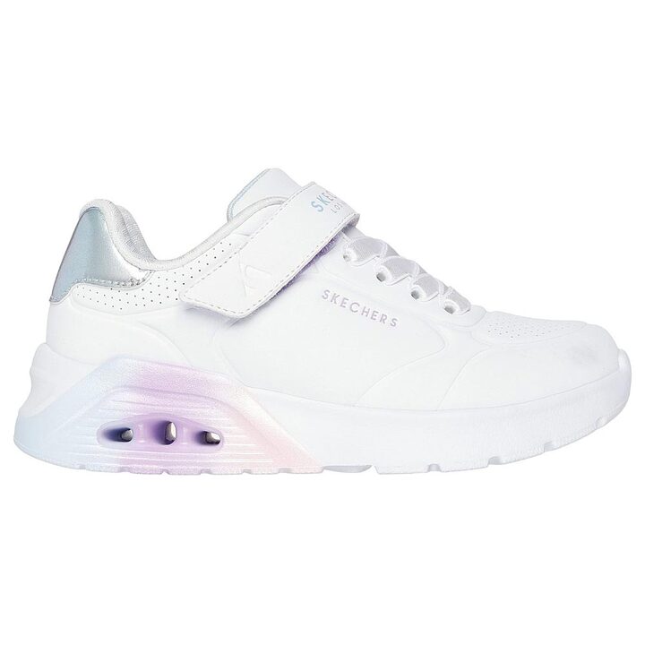 Skechers Uno Lite 2.0 - Vivid Metallic Παιδικά Sneakers με Σκρατς Λευκά