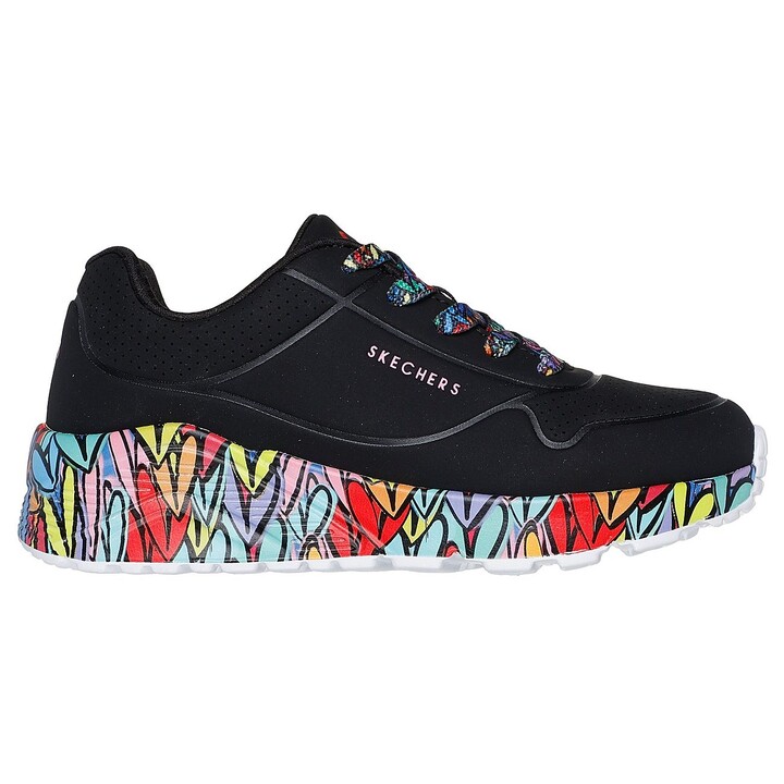 Skechers x JGoldcrown: Uno Lite - Subtle Love Παιδικά Sneakers Μαύρα / Πολύχρωμα