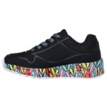 Skechers x JGoldcrown: Uno Lite - Subtle Love Παιδικά Sneakers Μαύρα / Πολύχρωμα