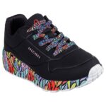 Skechers x JGoldcrown: Uno Lite - Subtle Love Παιδικά Sneakers Μαύρα / Πολύχρωμα