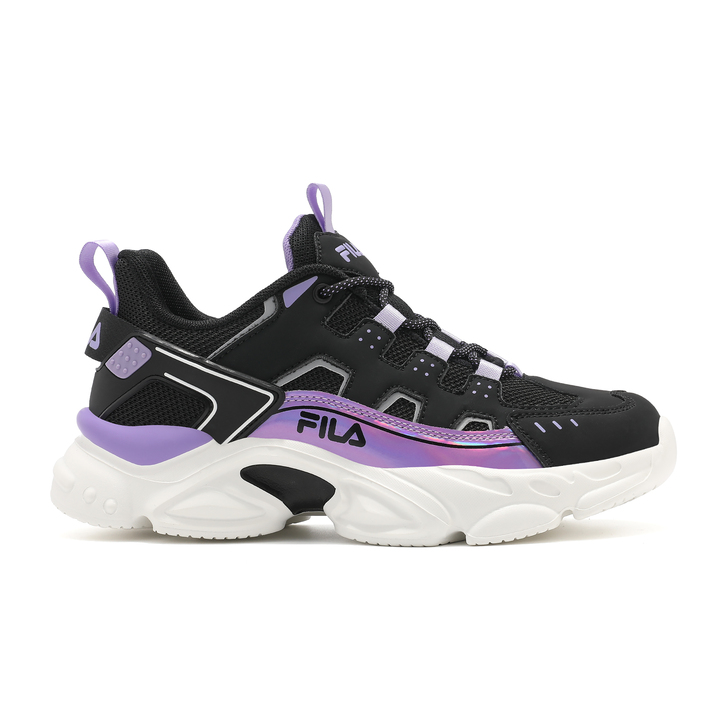Fila Memory Spinel 3 Lace Παιδικά Sneakers με Κορδόνια Μαύρα / Μωβ
