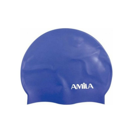 Amila Swim Cap Σκουφάκι Κολύμβησης Σιλικόνης Μπλε