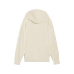 Puma Ess Elevated Comfort Velour Rib Hoodie Γυναικεία Φούτερ Μπλούζα Βελούδο Εκρού