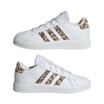 adidas Grand Court 2.0 Shoes Kids Παιδικά Sneakers Λευκά / Λεοπάρ