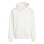 adidas ALL SZN Fleece Hoodie Ανδρική Φούτερ Μπλούζα με Κουκούλα Λευκή