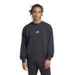 adidas Essentials Feelcozy French Terry Sweatshirt Ανδρική Φούτερ Μπλούζα Μαύρη