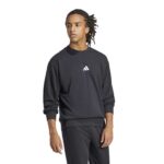 adidas Essentials Feelcozy French Terry Sweatshirt Ανδρική Φούτερ Μπλούζα Μαύρη