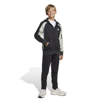 adidas Seasonal Essentials Colorblock Fleece Track Suit Kids Παιδικό Σετ Μαύρο