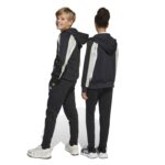 adidas Seasonal Essentials Colorblock Fleece Track Suit Kids Παιδικό Σετ Μαύρο
