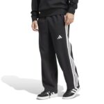 adidas Essentials 3-Stripes Sweatpants FL Ανδρικό Παντελόνι Ίσιο Μαύρο