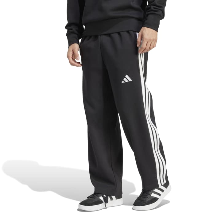 adidas Essentials 3-Stripes Sweatpants FL Ανδρικό Παντελόνι Ίσιο Μαύρο