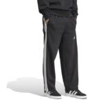 adidas Essentials 3-Stripes Sweatpants FL Ανδρικό Παντελόνι Ίσιο Μαύρο