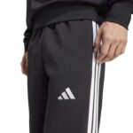 adidas Essentials 3-Stripes Sweatpants FL Ανδρικό Παντελόνι Ίσιο Μαύρο