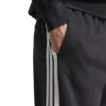 adidas Essentials 3-Stripes Sweatpants FL Ανδρικό Παντελόνι Ίσιο Μαύρο