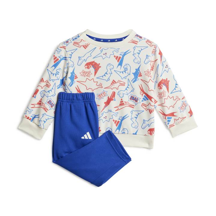 adidas Seasonal Essentials Adiraptor French Terry Βρεφικό Σετ Φόρμας Μπλε / Λευκό