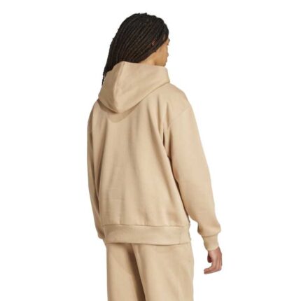 adidas ALL SZN Fleece Hoodie Ανδρική Φούτερ Μπλούζα με Κουκούλα Μπεζ