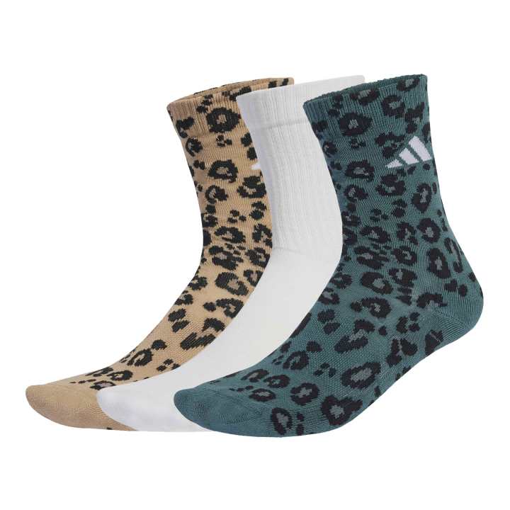 adidas Leopard Print Sock 3 Pair Pack Γυναικείες Κάλτσες Λεοπάρ