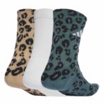 adidas Leopard Print Sock 3 Pair Pack Γυναικείες Κάλτσες Λεοπάρ