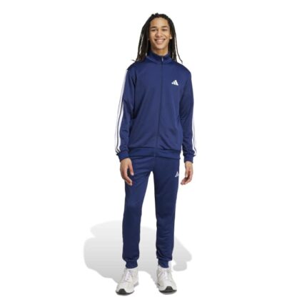 adidas 3-Stripes French Terry Tracksuit Αντρικό Σετ Με Ζακέτα Μπλε
