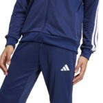 adidas 3-Stripes French Terry Tracksuit Αντρικό Σετ Με Ζακέτα Μπλε