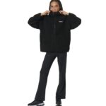 Body Action Wide-Leg Leggings Black Γυναικείο Κολάν Καμπάνα Μαύρο