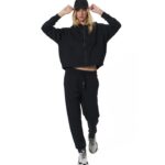 Body Action Modal Joggers Black Γυναικείο Παντελόνι Μαύρο