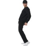 Body Action Essentials French Terry Pants Black Ανδρικό Παντελόνι Μαύρο