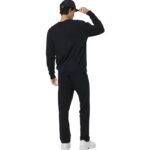 Body Action Essentials French Terry Pants Black Ανδρικό Παντελόνι Μαύρο