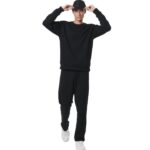 Body Action Essentials French Terry Pants Black Ανδρικό Παντελόνι Μαύρο