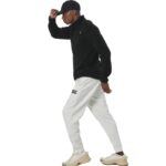 Body Action Sport Gym Tech Joggers White Off Ανδρικό Παντελόνι Λευκό
