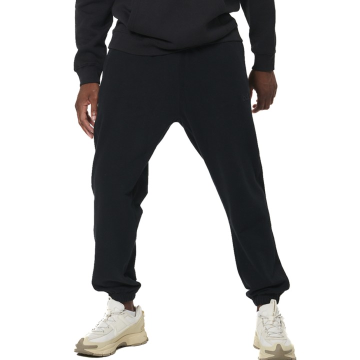 Body Action French Terry Jogger Black Ανδρικό Παντελόνι Μαύρο