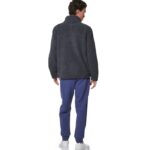 Body Action Bonded Sherpa Fleece Zip-Through Sky Grey Ανδρική Ζακέτα Γκρι