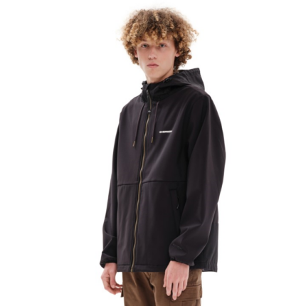 Emerson Hooded Bonded Jacket Black