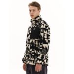 Emerson Full Zip Sherpa Fleece Ανδρική Ζακέτα Προβατάκι Μαύρη / Εκρού