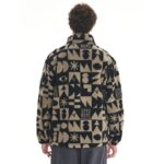 Emerson Full Zip Sherpa Fleece Ανδρική Ζακέτα Προβατάκι Μαύρη / Μπεζ