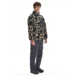 Emerson Full Zip Sherpa Fleece Ανδρική Ζακέτα Προβατάκι Μαύρη / Μπεζ